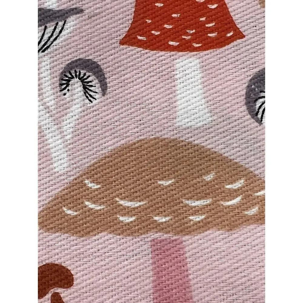 KATE SPADE New York MUSHROOM Fabric SHOWER CURTAIN 72” x 72” Pink Multicolor